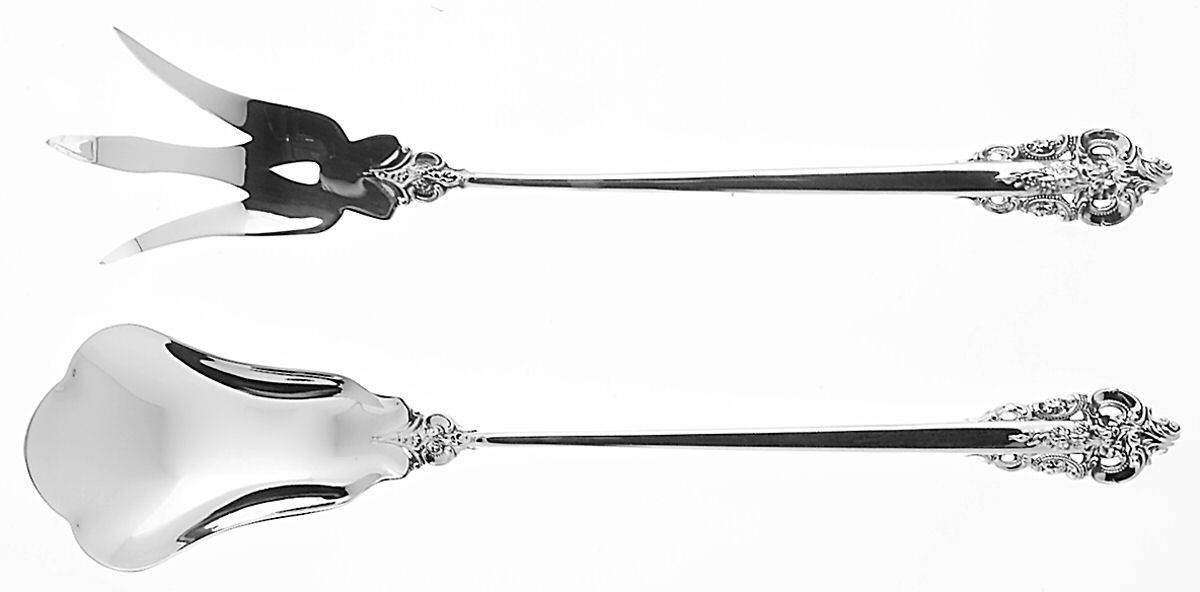 Grande Baroque (Sterling, 1941) 2 Pc Large Lettuce Serving Set by Wallace Silver-1