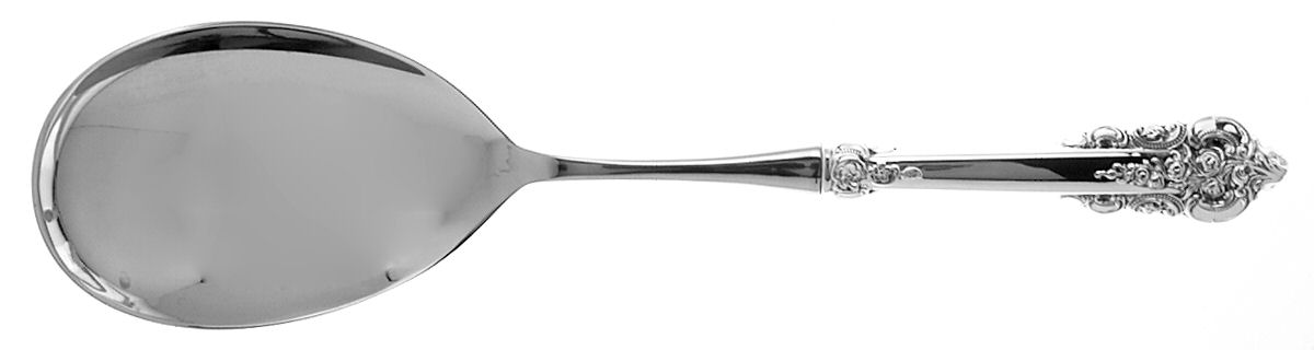Grande Baroque (Sterling, 1941) Salad Servng Spoon with Stainless Bowl by Wallace Silver-1