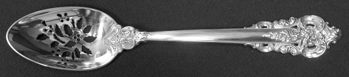 Grande Baroque (Sterling, 1941) Holiday Tablespoon with Pierced Bowl HC by Wallace Silver-1