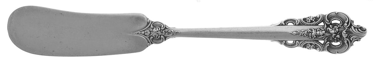 Grande Baroque (Sterling, 1941) Flat Handle Butter Spreader by Wallace Silver-1