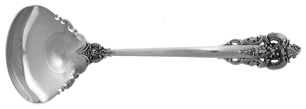Grande Baroque (Sterling, 1941) Solid Piece Cream Ladle by Wallace Silver-1
