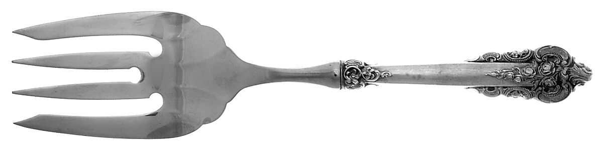 Grande Baroque (Sterling, 1941) Stainless-Tine Utility Serving Fork by Wallace Silver-1