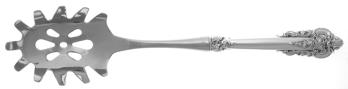 Grande Baroque (Sterling, 1941) Pasta Server with Stainless Bowl by Wallace Silver-1