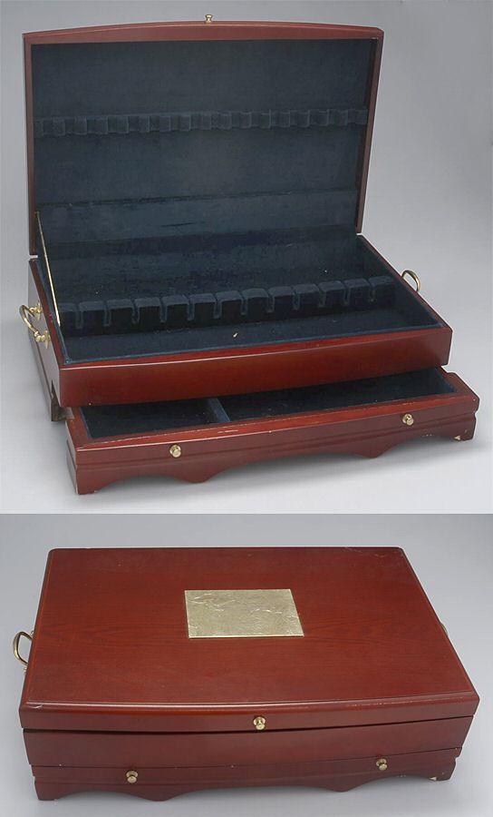 Grande Baroque (Sterling, 1941) 1 Drawer Used Flatware Chest by Wallace Silver-1