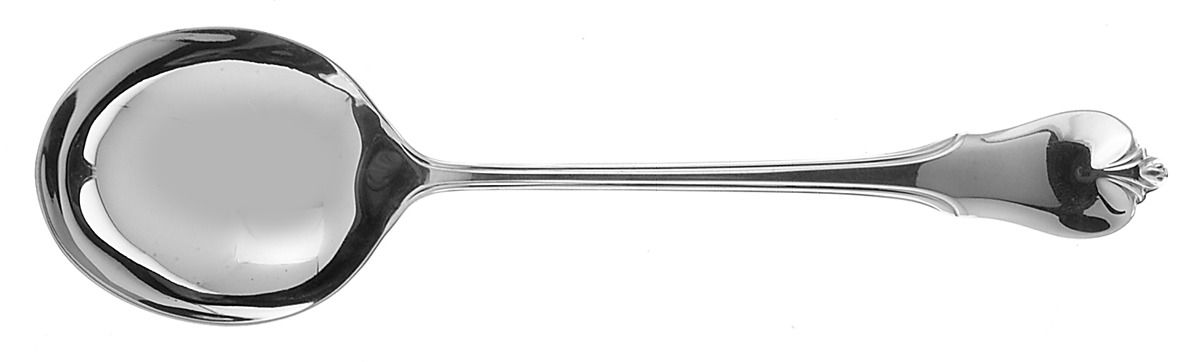 Grand Colonial (Sterling, 1942, No Monos) Round Bowl Soup Spoon (Gumbo) by Wallace Silver-1