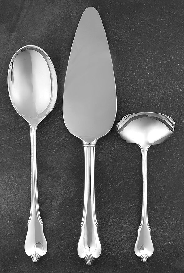 Grand Colonial (Sterling, 1942, No Monos) 3 Piece Completer Set by Wallace Silver-1