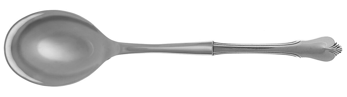 Grand Colonial (Sterling, 1942, No Monos) Salad Serving Spoon with Stainless Bowl HC by Wallace Silver-1