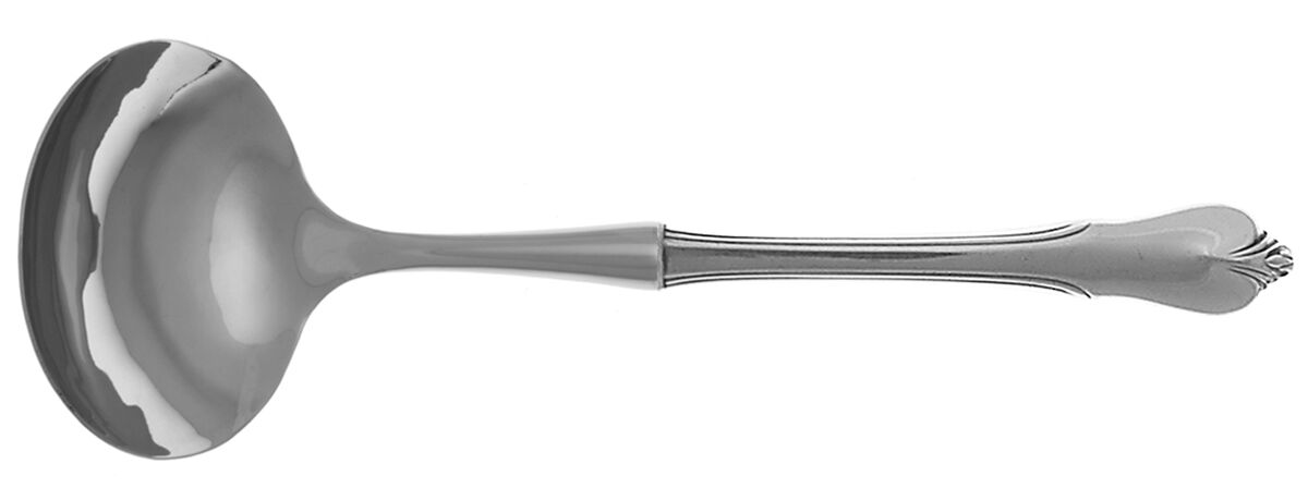 Grand Colonial (Sterling, 1942, No Monos) Gravy Ladle with No Spout Stainless Bowl HC by Wallace Silver-1