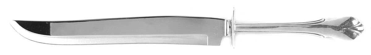 Grand Colonial (Sterling, 1942, No Monos) Large Carving/Roast Knife StnlBl w/Sterling Guard by Wallace Silver-1