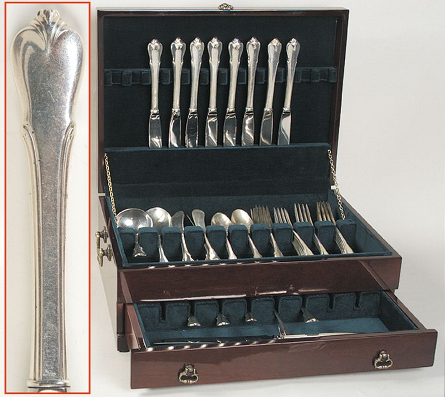 Grand Colonial (Sterling, 1942, No Monos) 49-Piece Set by Wallace Silver-1