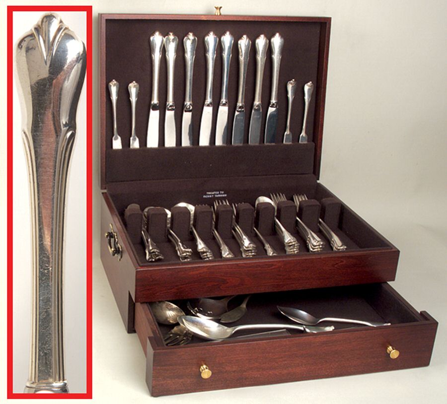 Grand Colonial (Sterling, 1942, No Monos) 60 Piece Set by Wallace Silver-1