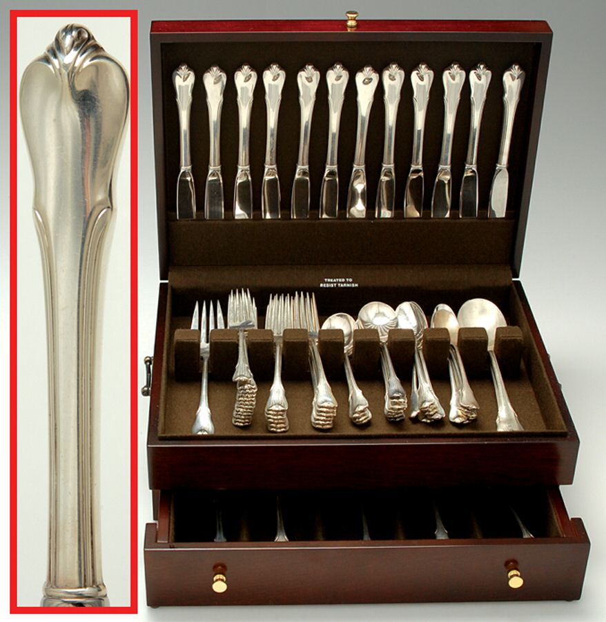 Grand Colonial (Sterling, 1942, No Monos) 96 Piece Set by Wallace Silver-1