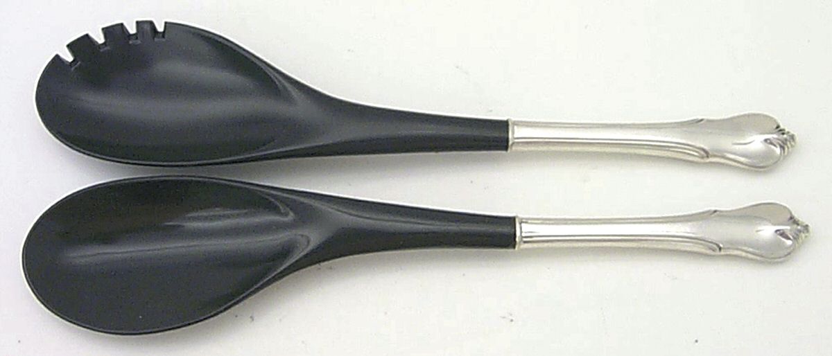 Grand Colonial (Sterling, 1942, No Monos) Plastic Bowl 2-Piece Salad Set by Wallace Silver-1