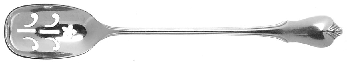Grand Colonial (Sterling, 1942, No Monos) Pierced Bowl Short Handle Olive Spoon by Wallace Silver-1