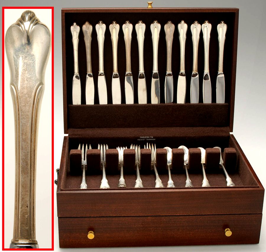 Grand Colonial (Sterling, 1942, No Monos) 80 Piece Set by Wallace Silver-1