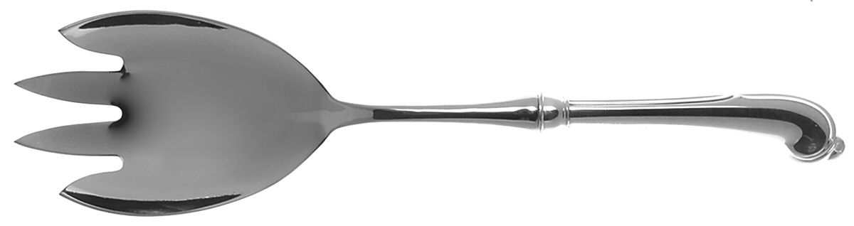 Grand Colonial (Sterling, 1942, No Monos) Salad Serving Fork with Stainless Prongs by Wallace Silver-1