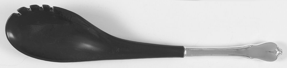 Grand Colonial (Sterling, 1942, No Monos) Salad Serving Fork with Plastic Prongs by Wallace Silver-1