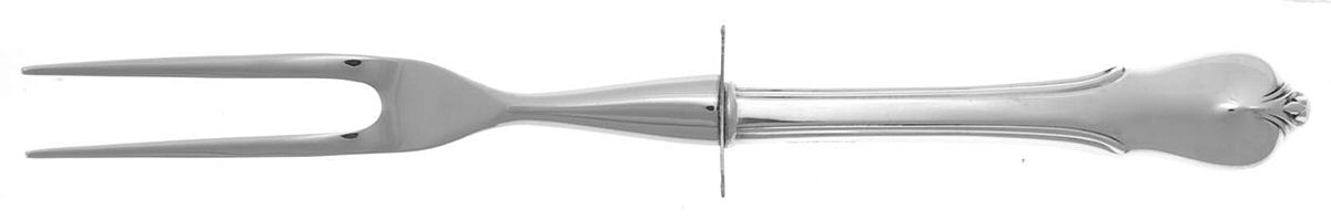 Grand Colonial (Sterling, 1942, No Monos) Small Steak Carving Fork with Stainless Prongs by Wallace Silver-1