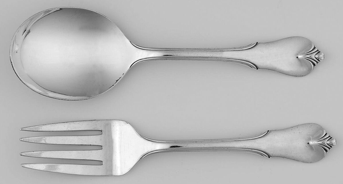 Grand Colonial (Sterling, 1942, No Monos) 2 Pc Baby Set (BF, BS) by Wallace Silver-1