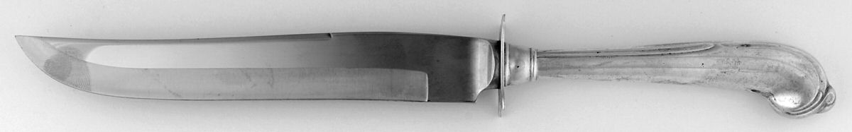 Grand Colonial (Sterling, 1942, No Monos) Sm Carving Knife W/Stnl Prongs & Pistol Hdl by Wallace Silver-1