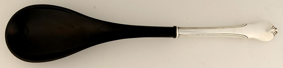 Grand Colonial (Sterling, 1942, No Monos) Salad Serving Spoon with Plastic Bowl by Wallace Silver-1