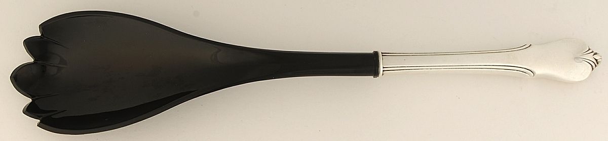 Grand Colonial (Sterling, 1942, No Monos) Salad Serving Fork with Plastic Prongs by Wallace Silver-1
