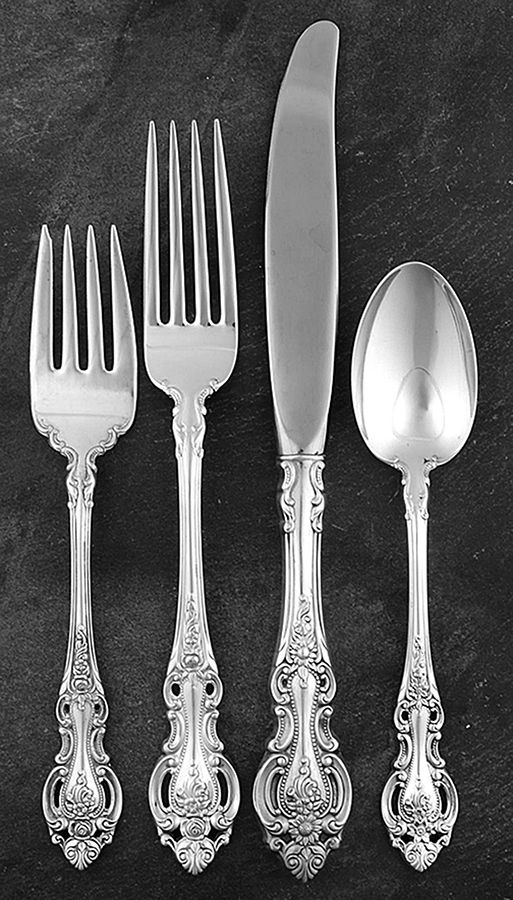 Grand Victorian (Sterling, 1973) 4 Piece Place Size Setting by Wallace Silver-1