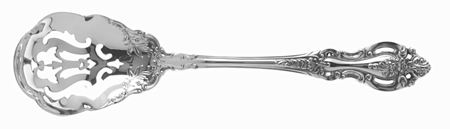 Grand Victorian (Sterling, 1973) Solid Bon Bon Spoon with Pierced Bowl by Wallace Silver-1