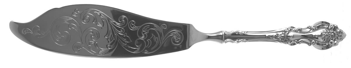 Grand Victorian (Sterling, 1973) Engraved Fish Serving Knife-Stainless Blade by Wallace Silver-1