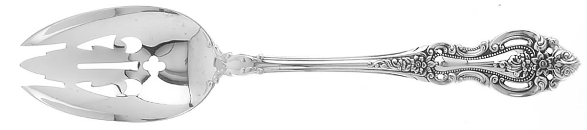 Grand Victorian (Sterling, 1973) Pierced Tablespoon (Serving Spoon) by Wallace Silver-1