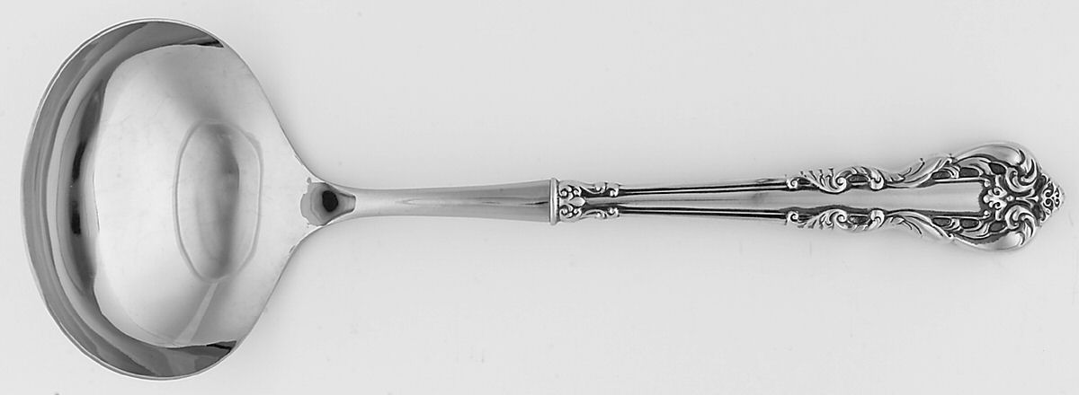 Grande Venetian (Sterling, 1976) Hollow Handle Gravy Ladle with Stainless Bowl by Wallace Silver-1
