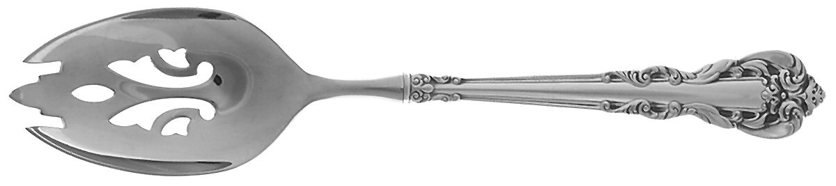 Grande Venetian (Sterling, 1976) Hollow Handle Pierced Tablespoon (Serving) by Wallace Silver-1