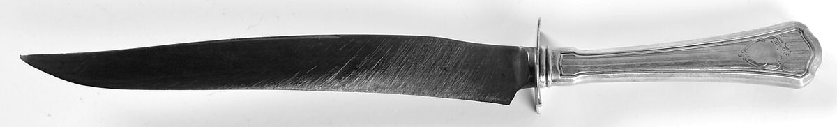 Hamilton (Sterling, 1911, No Monograms) Large Stainless Blade Roast Carving Knife by Wallace Silver-1