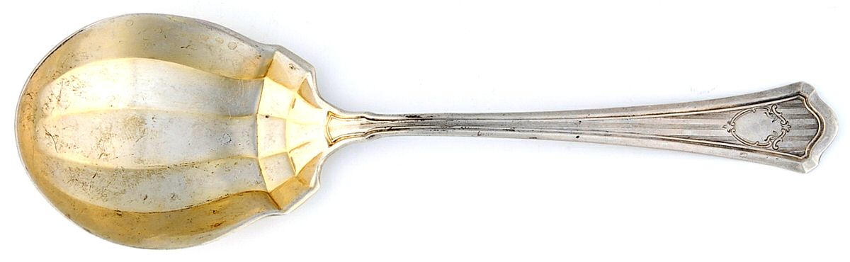 Hamilton (Sterling, 1911, No Monograms) Preserve Spoon by Wallace Silver-1