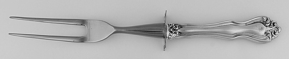 Hampton (Sterling, 1904) Small Steak Carving Fork with Stainless Prongs by Wallace Silver-1