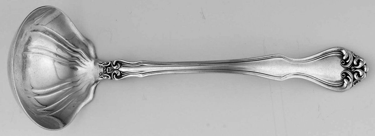 Hampton (Sterling, 1904) Solid Piece Cream Ladle by Wallace Silver-1