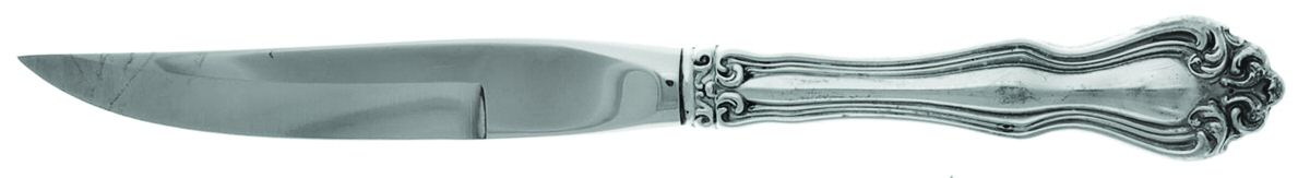 Hampton (Sterling, 1904) Individual Steak Knife w/Bevel Blade by Wallace Silver-1