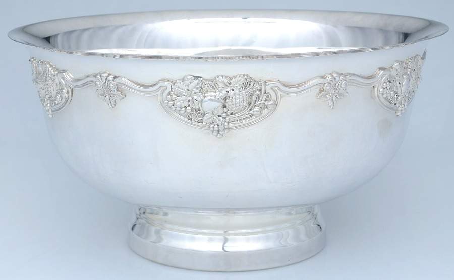 Harvest (Silverplate, Hollowware) Punch Bowl by Wallace Silver-1