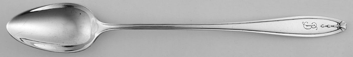 Hostess (Silverplate, 1920) Monogram Iced Tea Spoon by Wallace Silver-1