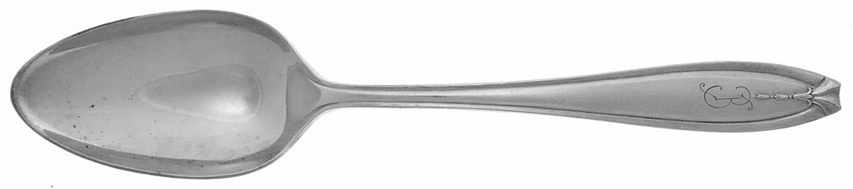 Hostess (Silverplate, 1920) Monogram Tablespoon (Serving Spoon) by Wallace Silver-1