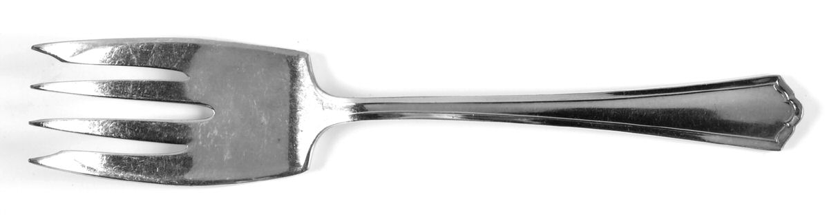 Hudson (Silverplate, 1917) Medium Solid Cold Meat Serving Fork by Wallace Silver-1