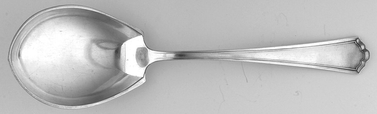 Hudson (Silverplate, 1917) Preserve Spoon by Wallace Silver-1