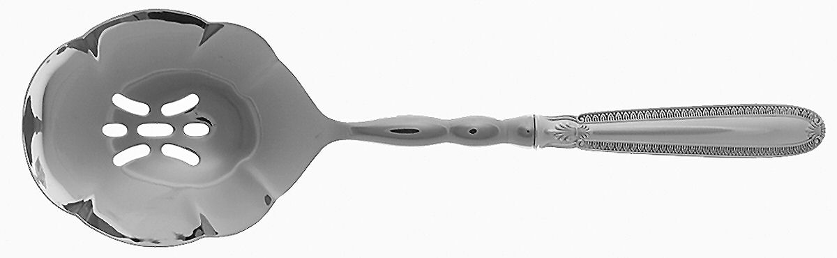 Impero (Sterling) Oversize Pierced Stainless Casserole Spoon by Wallace Silver-1