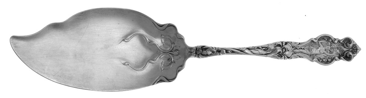 Irian (Sterling, 1902, No Monograms) Large Solid Fish Serving Knife by Wallace Silver-1