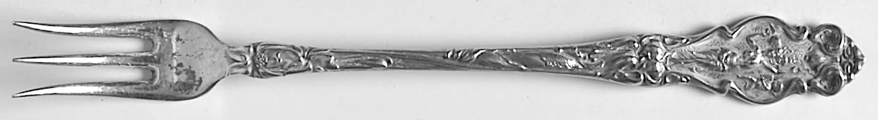 Irian (Sterling, 1902, No Monograms) Oyster Fork by Wallace Silver-1