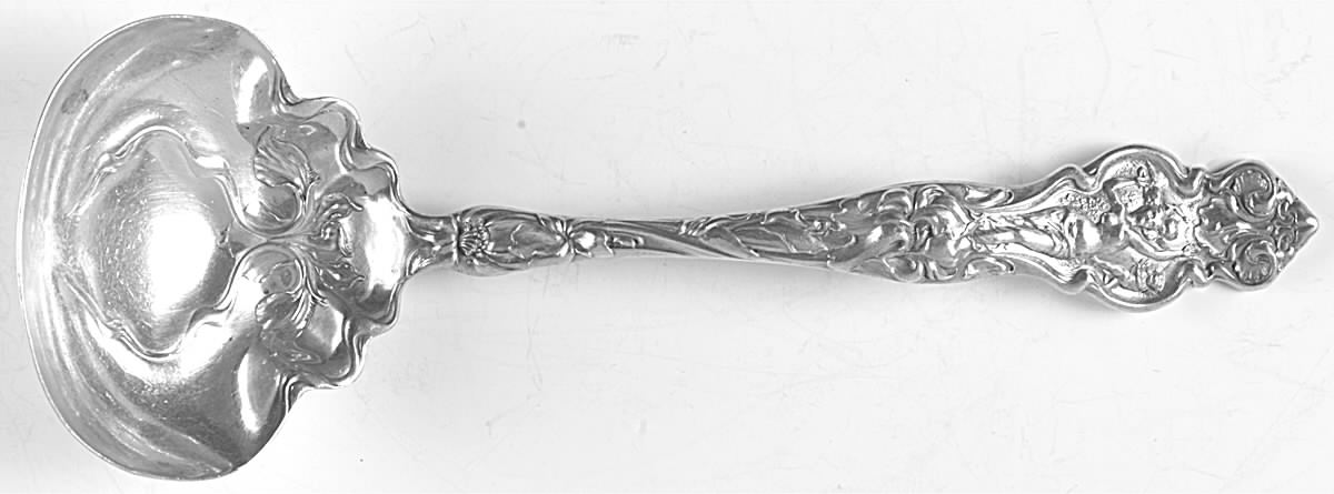 Irian (Sterling, 1902, No Monograms) Solid Gravy Ladle by Wallace Silver-1