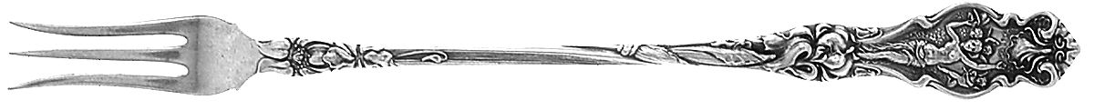 Irian (Sterling, 1902, No Monograms) Long Handle Olive Fork by Wallace Silver-1