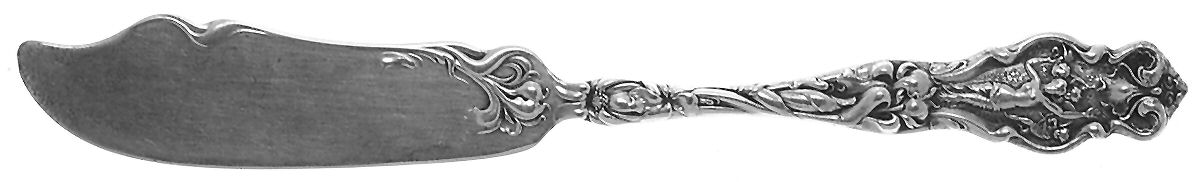 Irian (Sterling, 1902, No Monograms) Flat Handle Butter Spreader by Wallace Silver-1