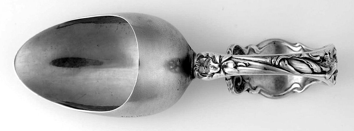 Irian (Sterling, 1902, No Monograms) Medicine Spoon Solid by Wallace Silver-1