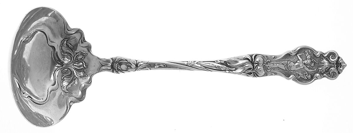 Irian (Sterling, 1902, No Monograms) Oyster Ladle Solid Piece by Wallace Silver-1